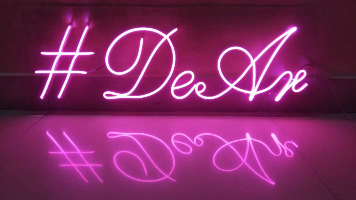 Devshree & Arnav Neon Hashtag design by Signs Solutions